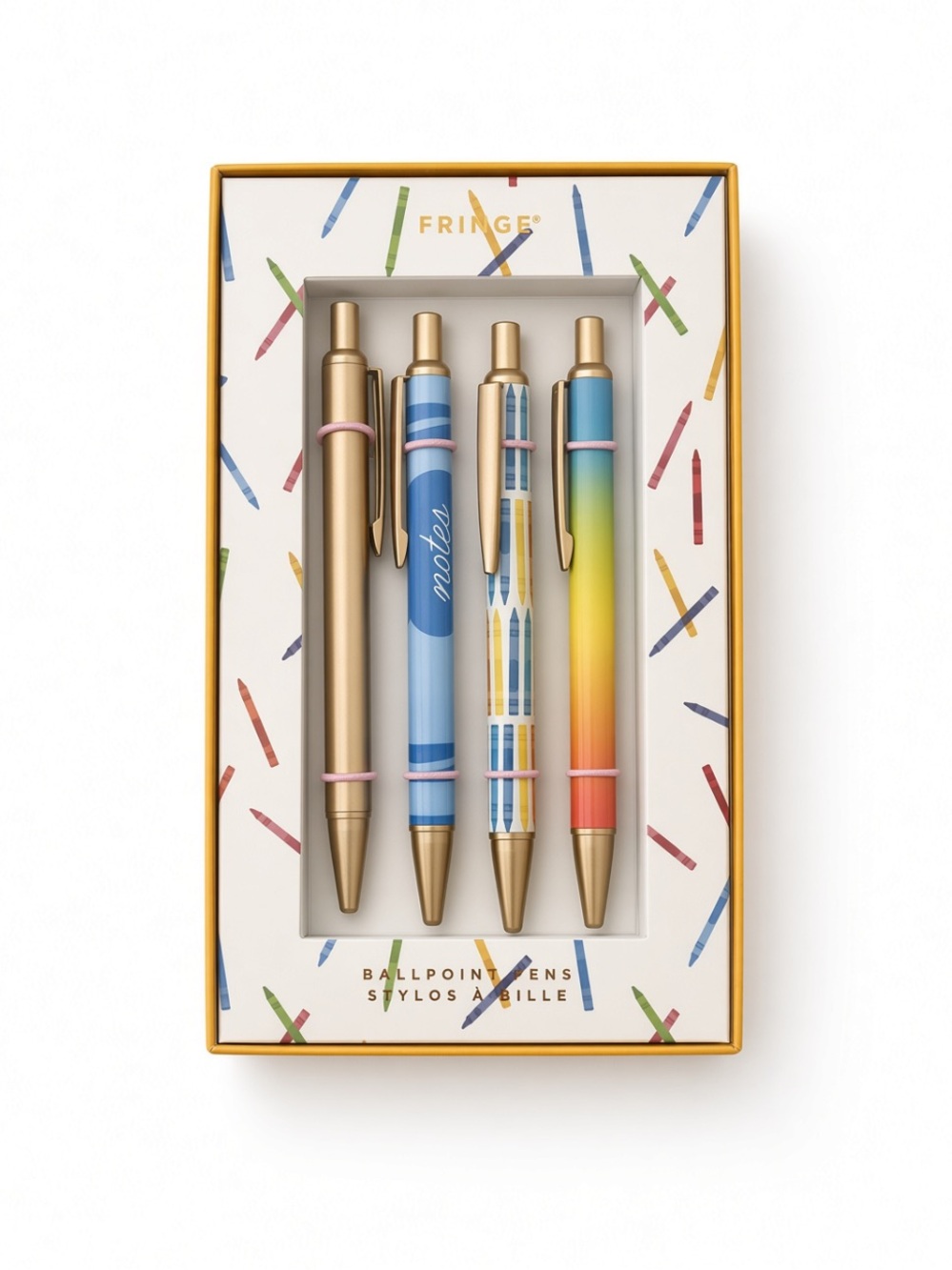 Fringe Studio Colorful Ballpoint Pens Set of 4 Gift Box NEW